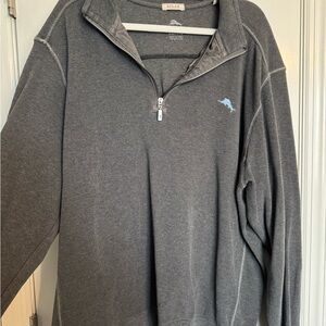 Men's Gray Quarter-Zip Sweater
